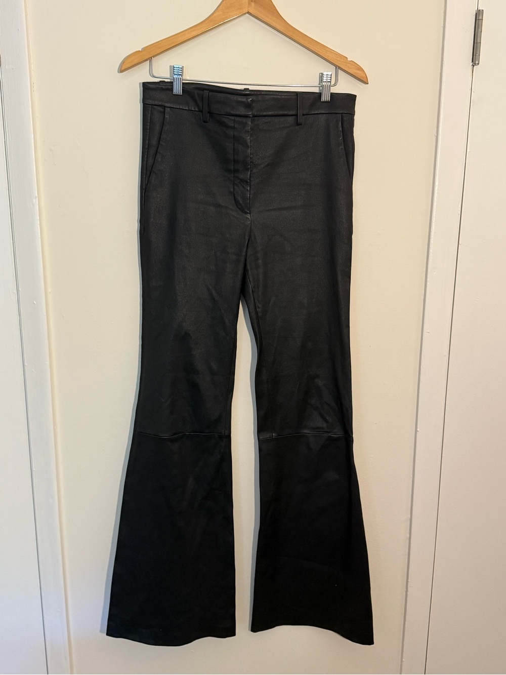 Theory Black Boot-Cut Flare Pants